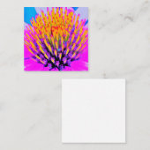 抽象芸術マクロのホットピンクとイエローコンフロアー 割引カード (正面/裏面)