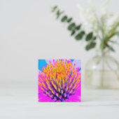 抽象芸術マクロのホットピンクとイエローコンフロアー 割引カード (スタンド正面)