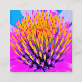 抽象芸術マクロのホットピンクとイエローコンフロアー 割引カード