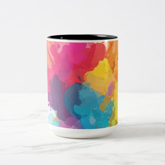 抽象芸術マグ設計 ツートーンマグカップ (中央)