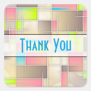 抽象芸術マス幾何学模様 スクエアシール