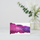 抽象芸術マゼンタの水色 名刺 (スタンド正面)