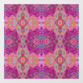 抽象芸術マゼンタピンク、青および赤のGroovyパターン ウィンドウサイン (シート)