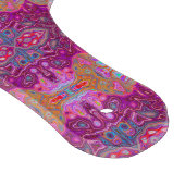 抽象芸術マゼンタピンク、青および赤のGroovyパターン カッティングボード (角)