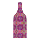 抽象芸術マゼンタピンク、青および赤のGroovyパターン カッティングボード (正面)