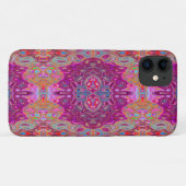 抽象芸術マゼンタピンク、青および赤のGroovyパターン Case-Mate iPhoneケース (裏面(横))