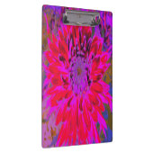 抽象芸術マゼンタ、紫、赤のダリアの花 クリップボード (右)