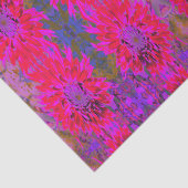 抽象芸術マゼンタ、紫、赤のダリアの花 薄葉紙 (詳細)