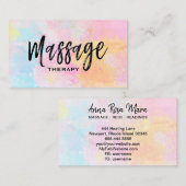 *~*抽象芸術マッサージセラピストのマッサージセラピー 名刺 (正面/裏面)