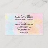 *~*抽象芸術マッサージセラピストのマッサージセラピー 名刺 (裏面)