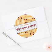 抽象芸術マッチスティック蔵書票シール ラウンドシール (封筒)