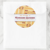 抽象芸術マッチスティック蔵書票シール ラウンドシール (バッグ)