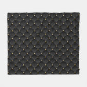 抽象芸術マットブラックスクエアテクスチャ フリースブランケット (正面(横))