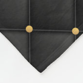 抽象芸術マットブラックスクエアテクスチャ フリースブランケット (角)