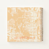 抽象芸術マップモダンイエローパターン旅行仕訳帳 ノートブック (裏面)