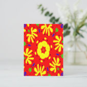 抽象芸術マティススタイル図形 ポストカード (スタンド正面)