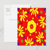 抽象芸術マティススタイル図形 ポストカード (正面/裏面)