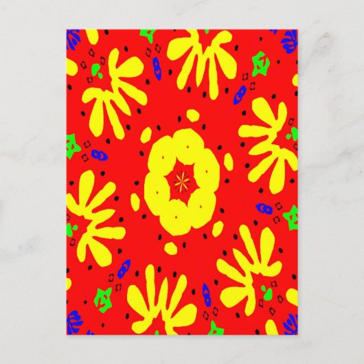 抽象芸術マティススタイル図形 ポストカード (正面)