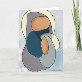 抽象芸術マドンナとチャイルドクリスマス/ホリデーカード カード