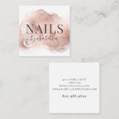 抽象芸術マニキュリストネイルサロンバラ金ゴールドグリッター スクエア名刺 (正面/裏面)