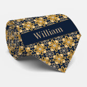 抽象芸術マリゴールドフローラ ネクタイ (ロール)