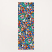 抽象芸術マルチカラータイル ヨガマット (正面)