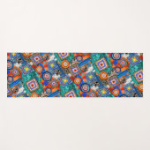 抽象芸術マルチカラータイル ヨガマット (正面(横))