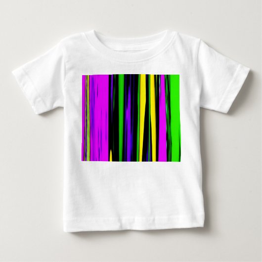 抽象芸術マルディグラストライプス ベビーTシャツ (正面)