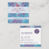 抽象芸術マルブル絞り染め効果 スクエア名刺 (正面/裏面)