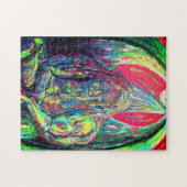 抽象芸術マンカラフル油オンキャンバス ジグソーパズル (横)