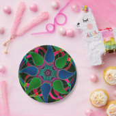 抽象芸術マンダライーアジアのレースのラウンド装飾品 ペーパープレート (パーティー)