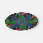 抽象芸術マンダライーアジアのレースのラウンド装飾品 ペーパープレート (アングル)