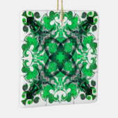 抽象芸術マンダラサイケデリック、バタフライスワール セラミックオーナメント (右)