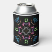 抽象芸術マンダラデジタルスケッチ 缶クーラー (缶裏面)