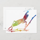 抽象芸術マンティスシルエット ポストカード (正面/裏面)