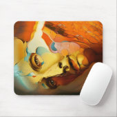 抽象芸術マンポートレート マウスパッド (マウス)