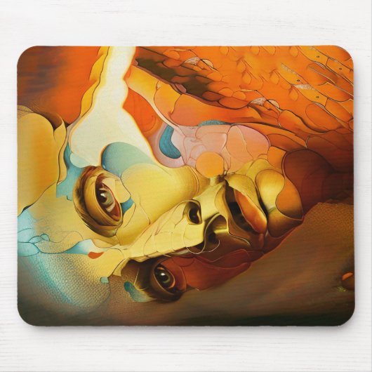 抽象芸術マンポートレート マウスパッド (正面)