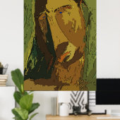 抽象芸術マン、追加文字 ポスター (ホームオフィス)