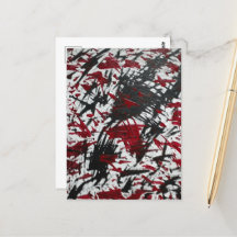 抽象芸術マーク（黒と赤）