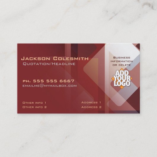 抽象芸術マーケティング販売(ロゴ付き名刺) 名刺 (正面)