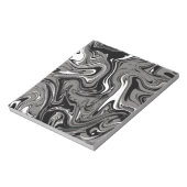 抽象芸術マーブルイラストレーションブラック ノートパッド (回転)