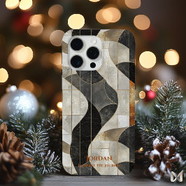 抽象芸術マーブルウェーブズ自然エレガンスデザイン iPhone 15 PRO MAXケース