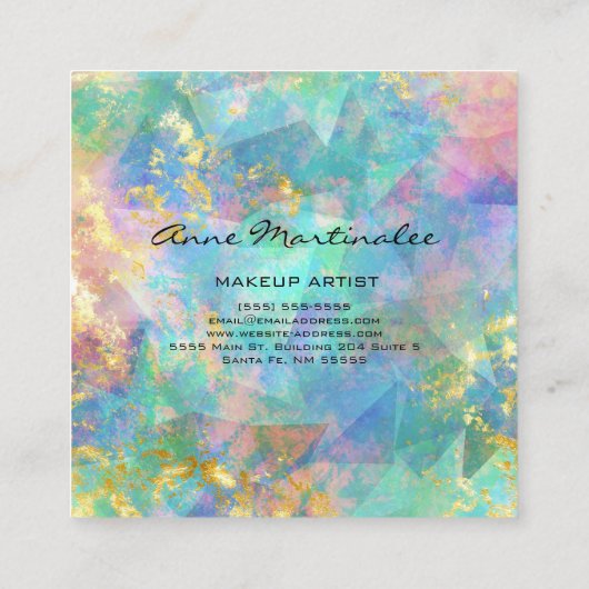 抽象芸術マーブルスクエア名刺 スクエア名刺 (裏面)