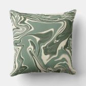 抽象芸術マーブルセージグリーン クッション (裏面)