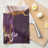 抽象芸術マーブルテクスチャ キッチンタオル (四つ折り)