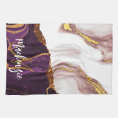 抽象芸術マーブルテクスチャ キッチンタオル (横)