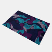 抽象芸術マーブルテクスチャ ドアマット (アングル)