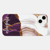 抽象芸術マーブルテクスチャ iPhoneケース (裏面横)