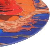 抽象芸術マーブルバラ カッティングボード (角)