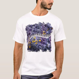 抽象芸術マーブルピアノ鍵金ゴールドノートミュージシャン Tシャツ